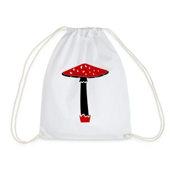 Pilz02 - Drawstring Bag - white - Front