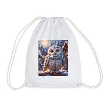 Oiseaux super mignons – Harfang des neiges - Sac de sport léger - blanc - Devant