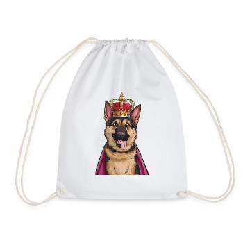 Berger Royal Allemand avec Couronne - Sac de sport léger - blanc - Devant