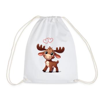 Amour comique de l’orignal - Sac de sport léger - blanc - Devant