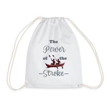 The power of the stroke - Drawstring Bag - white - Front