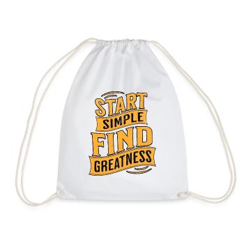 Commencez simplement – trouvez l’excellence - Sac de sport léger - blanc - Devant