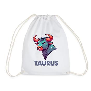 Taureau Dessin animé - Sac de sport léger - blanc - Devant