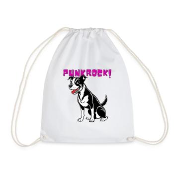 Punkrock Hund - Turnbeutel - Weiß - Vorne