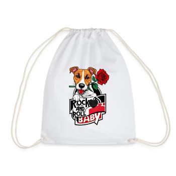 Jack Russel Dog - Rock on - Sac de sport léger - blanc - Devant
