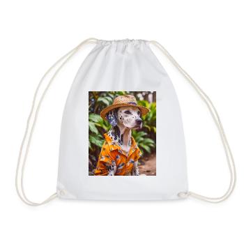 Dalmatien Chemise hawaïenne vacances - Sac de sport léger - blanc - Devant