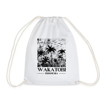 Wakatobi Indonesia - Drawstring Bag - white - Front