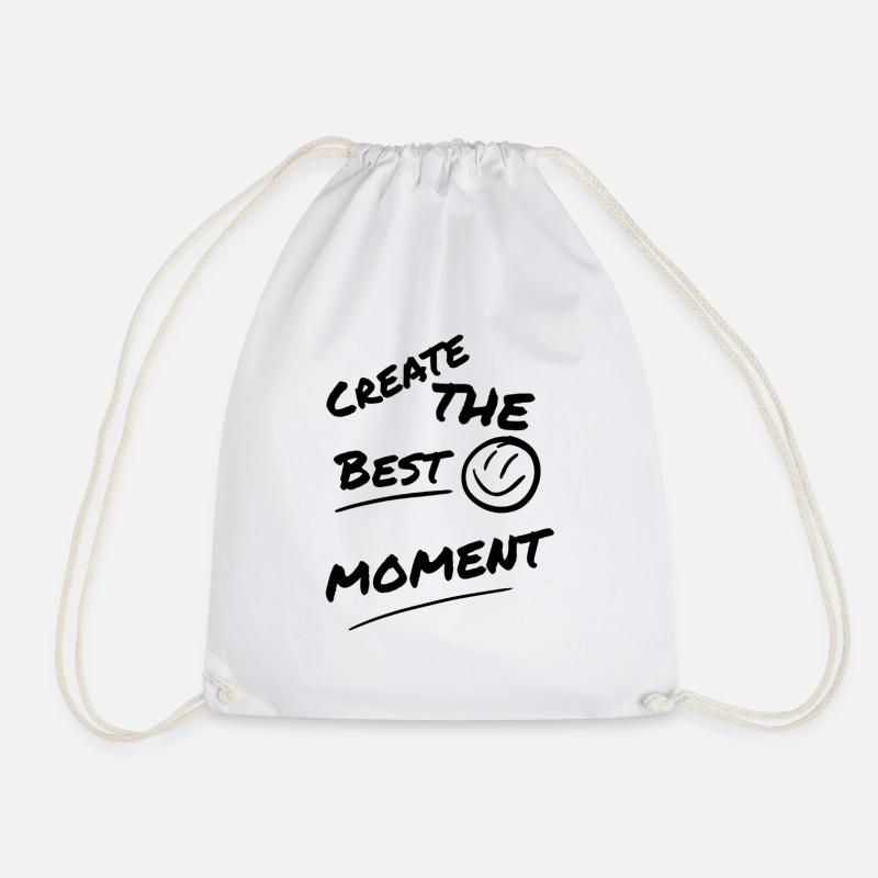 Create the best moment - Drawstring Bag - white