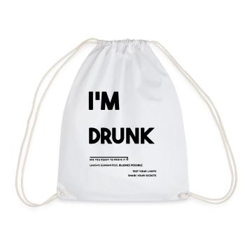 Je suis ivre. - Sac de sport léger - blanc - Devant