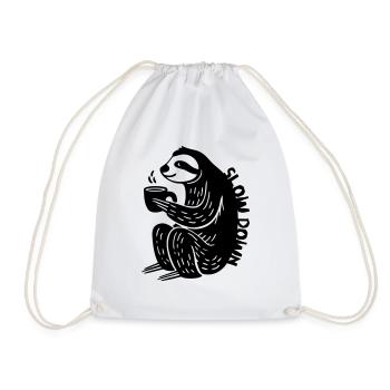 Slow Down - Drawstring Bag - white - Front
