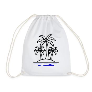 Palm Island Holidays - Drawstring Bag - white - Front