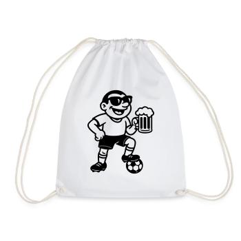 Footballer Beer - Drawstring Bag - white - Front