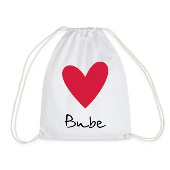 Herz Bube Herzbube Geschenk - Turnbeutel - Weiß - Vorne