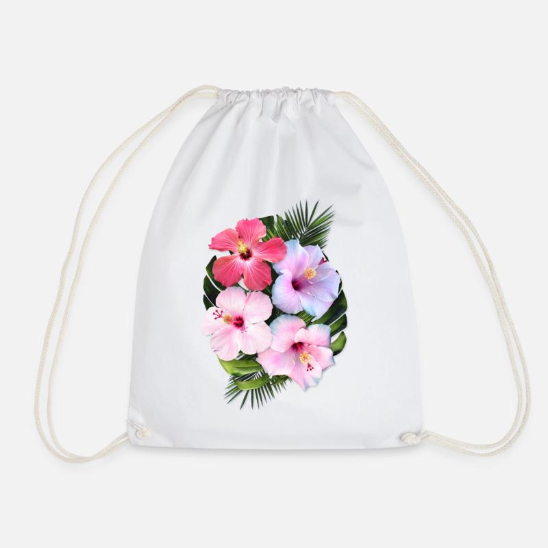 AD Hibiscus - Sac de sport léger - blanc