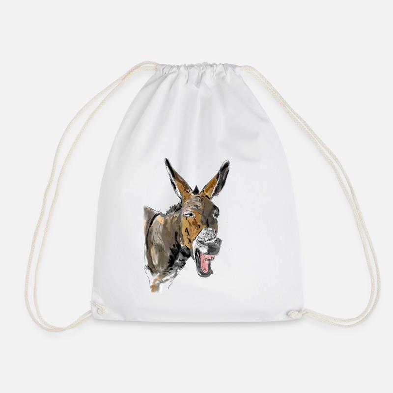 Esel Donkey Âne - Turnbeutel - Weiß