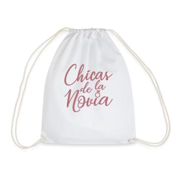 Chicas de la Novia Bridesmaid Team Bride Wedding - Drawstring Bag - white - Front