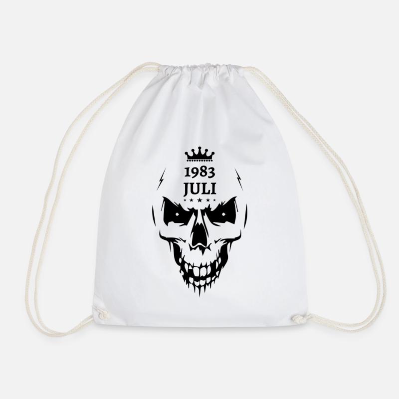 Juli 1983 Totenkopf - Turnbeutel - Weiß