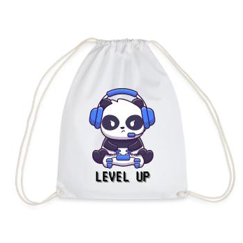 Monter de niveau Panda - Sac de sport léger - blanc - Devant