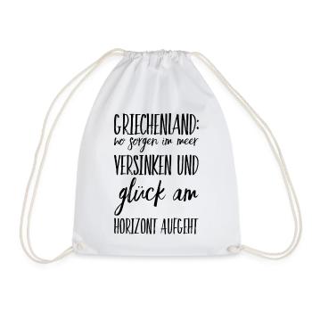 Lustiger Griechischer Spruch Griechenland Geschenk - Turnbeutel - Weiß - Vorne