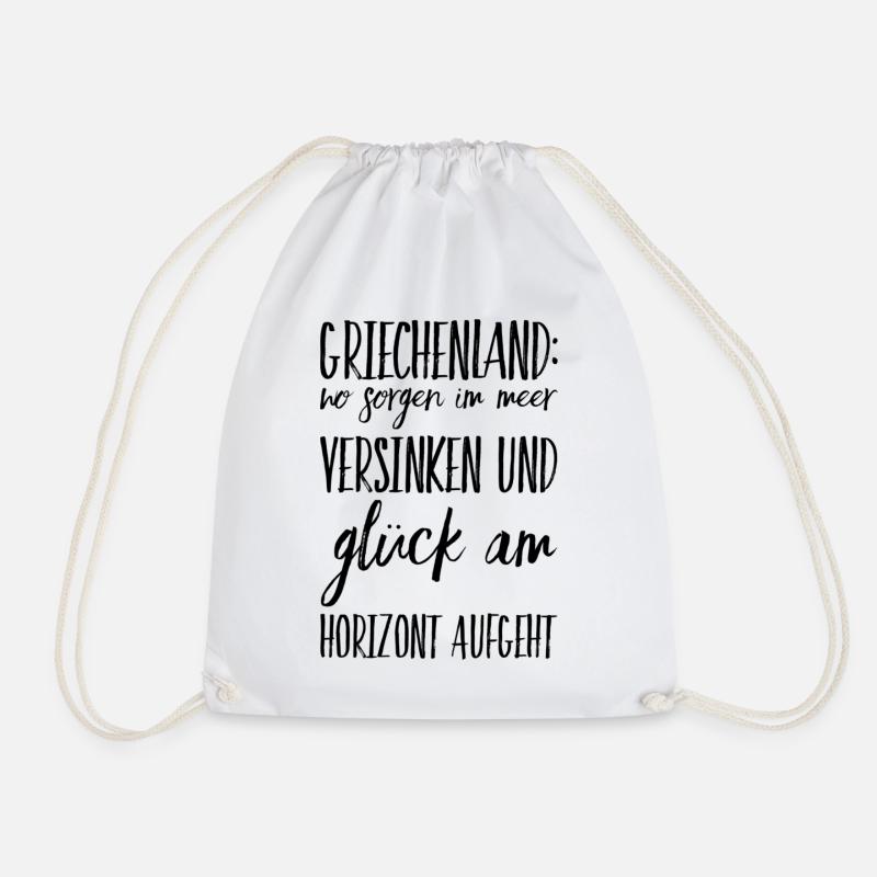 Lustiger Griechischer Spruch Griechenland Geschenk - Turnbeutel - Weiß
