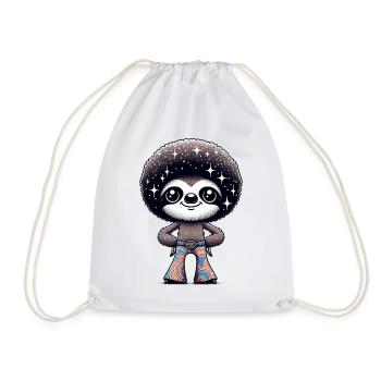 Disco Sloth : Groover de nuit étoilée - Sac de sport léger - blanc - Devant