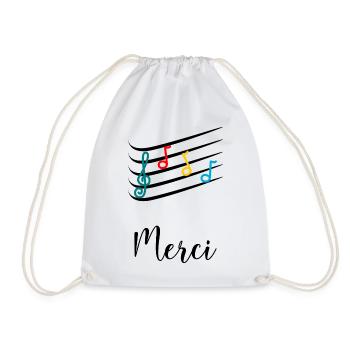 MAÎTRESSE. MAITRE. MERCI. MERCI MAÎTRESSE - Sac de sport léger - blanc - Devant