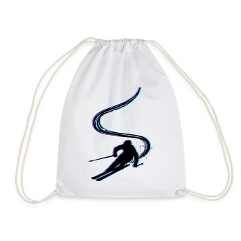 Fun on the slopes Winter sports Snow Winter skiers - Drawstring Bag - white - Front