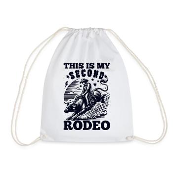 Dies ist mein zweites Rodeo: Der wilde Ritt des lustigen Cowboys - Turnbeutel - Weiß - Vorne