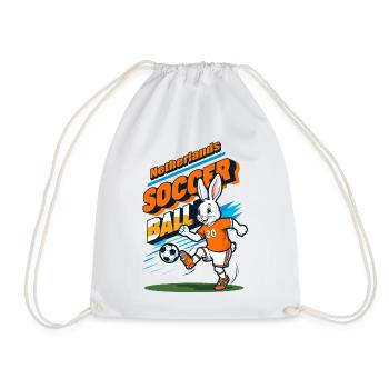 Soccer Bunny - Drawstring Bag - white - Front