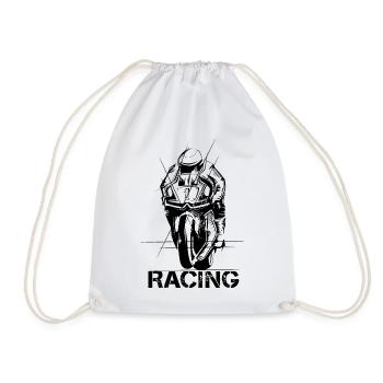 Racing Motorrad Superbike Biker Motorsport Symbol - Turnbeutel - Weiß - Vorne