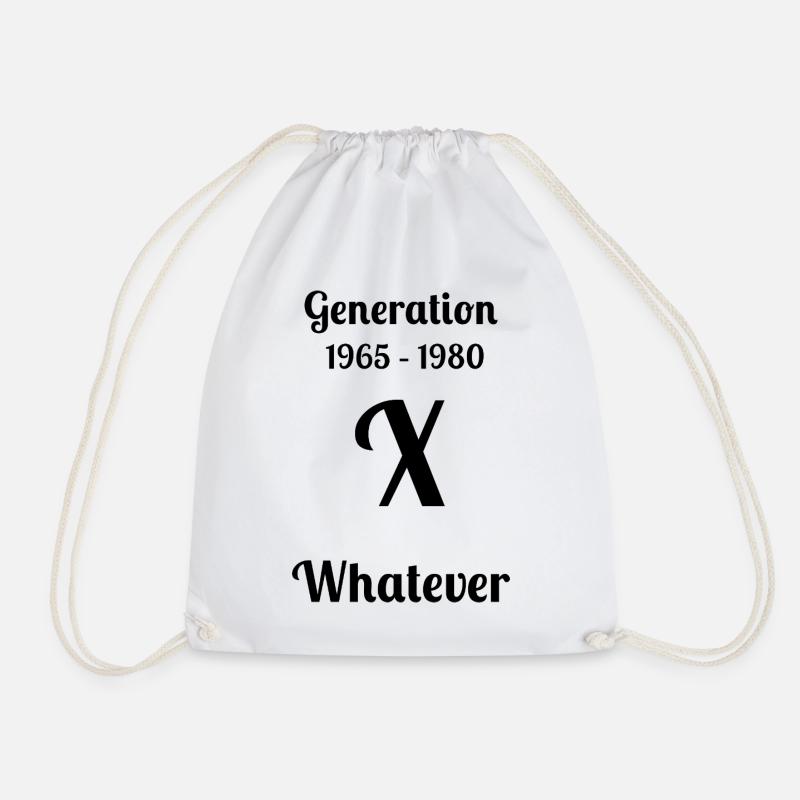GEN X, was auch immer, - Turnbeutel - Weiß
