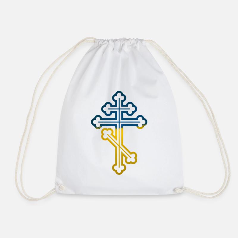 Croix orthodoxe ukrainienne - Sac de sport léger - blanc