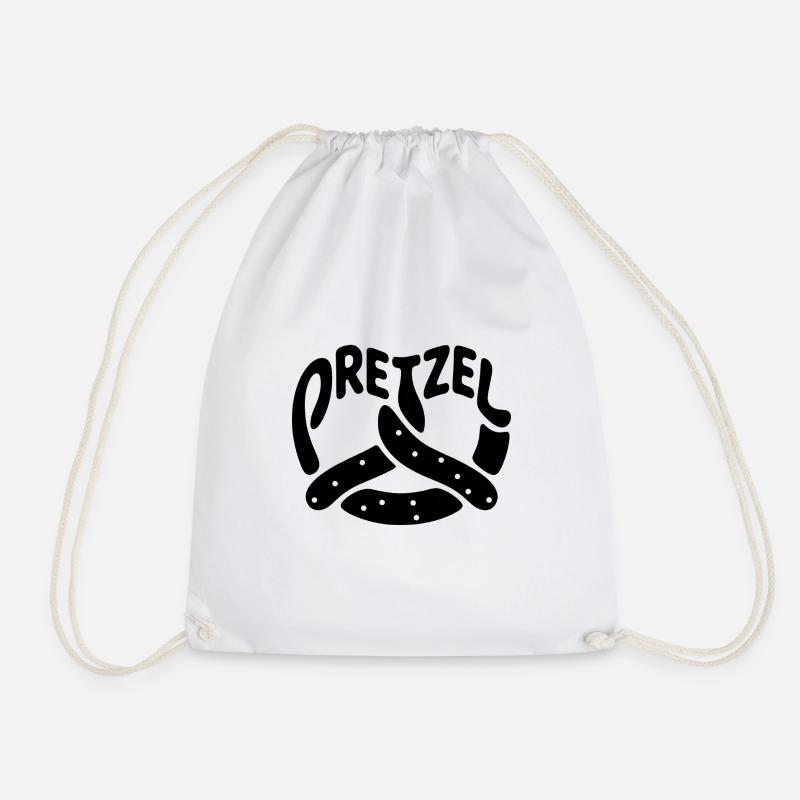Brezel - Coole Bäckerei Logo - Turnbeutel - Weiß