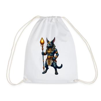 Dioscat Anubis from Epic Fantasy - Drawstring Bag - white - Front