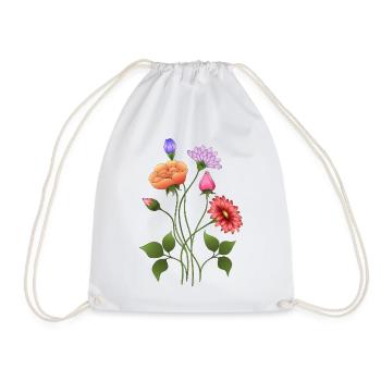 Fleur - Sac de sport léger - blanc - Devant