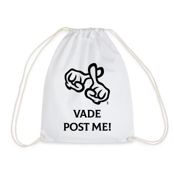 Vade Post Me! (Kreuz / Bibel / Religion / 1C) - Turnbeutel - Weiß - Vorne