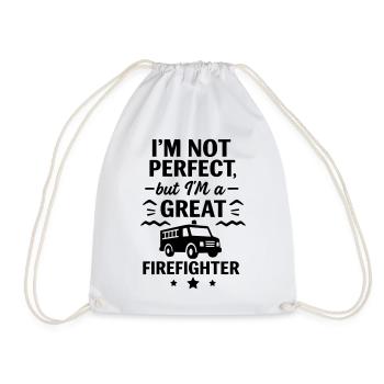Super Firefighter Hero - Drawstring Bag - white - Front