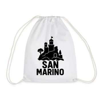 san marino italien silhouette - Turnbeutel - Weiß - Vorne