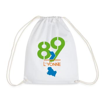 Logo 89 L'Yonne - Turnbeutel - Weiß - Vorne