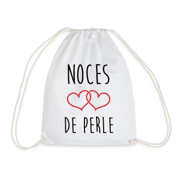 noces de perle 30 ans de mariage - Sac de sport léger - blanc - Devant