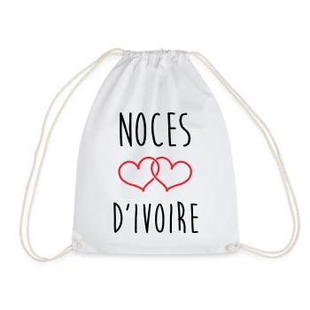 Wedding Anniversary - Ivory Wedding (62 years) - Drawstring Bag - white - Front
