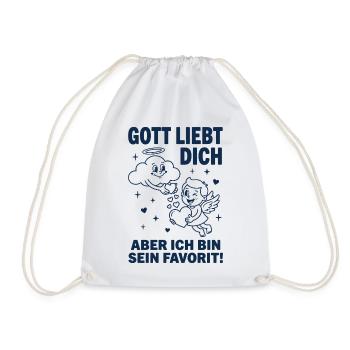Gott liebt dich Favorit Engel Humor - Turnbeutel - Weiß - Vorne