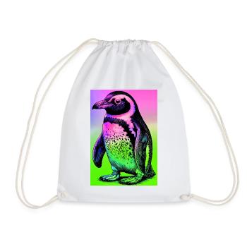pingouin - Sac de sport léger - blanc - Devant