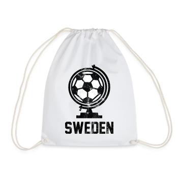 Schweden Fussball - Turnbeutel - Weiß - Vorne