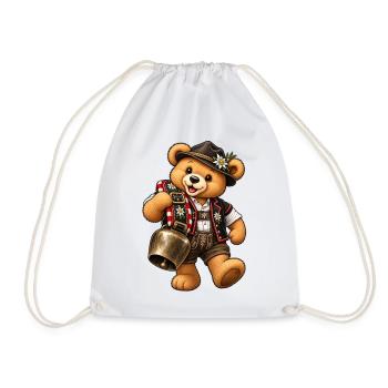 Trychler Bär – Schweizer Tradition & Brauchtum - Turnbeutel - Weiß - Vorne