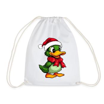 Weihnachten Entchen - Turnbeutel - Weiß - Vorne