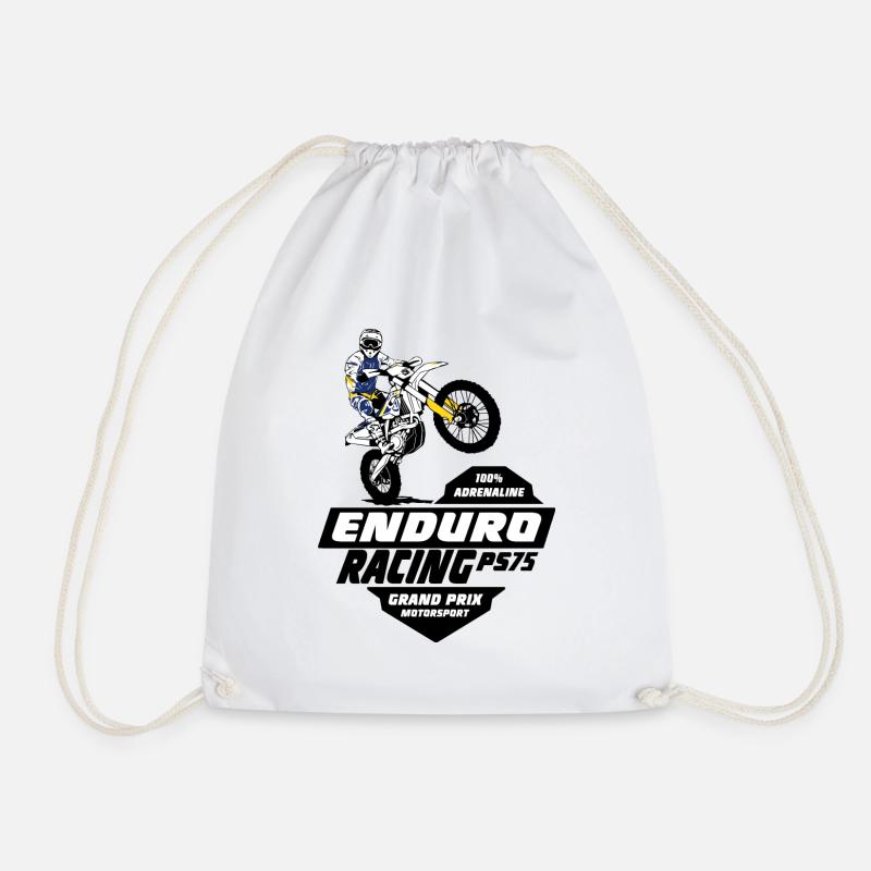 Enduro Offroad - Turnbeutel - Weiß
