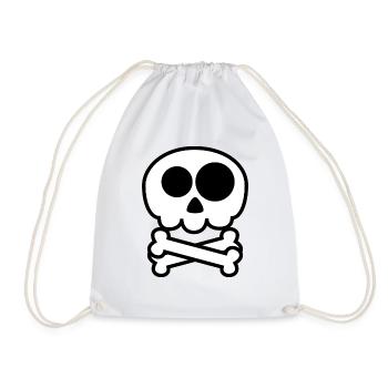 pirate ship boat pirat piratenschiff schiff skull5 - Turnbeutel - Weiß - Vorne