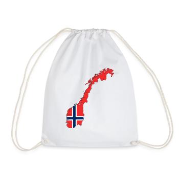 Norway - Drawstring Bag - white - Front