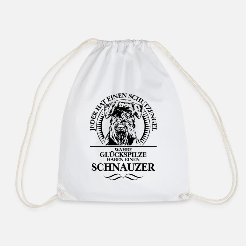 SCHNAUZER Schutzengel Hunde Spruch Wilsigns - Turnbeutel - Weiß